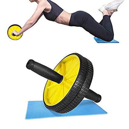 AB Wheel Total Body Exerciser Dual Wheel Design For Increased Stability
