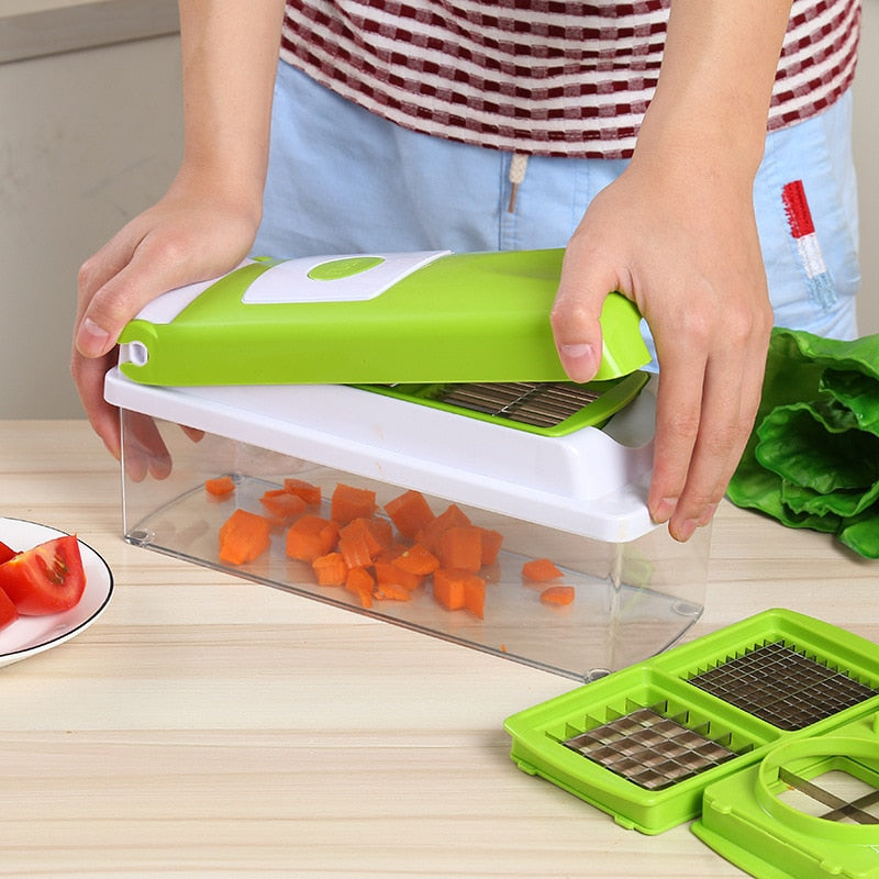 12pcs Set Nicer Dicer Plus Multi-Function Kitchen Too