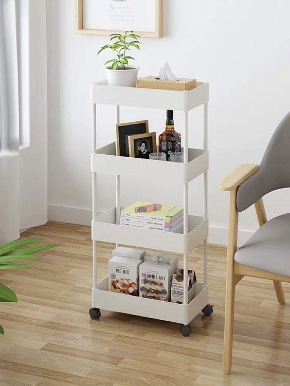 : 4-Layer Wheeled Trolley Cart Organizer